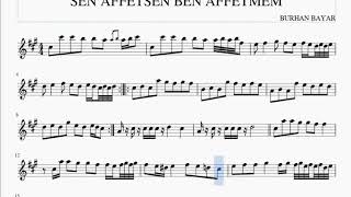 Sen Affetsen Ben Affetmem Klarnet Notalari Resimi