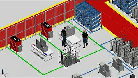 Tecnomatix Process simulate, Simulation of assembly station with humans