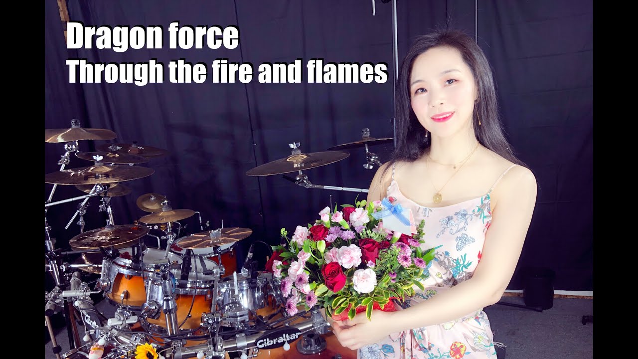 Dragon force - Through the fire and flames drum cover by Ami Kim (127)