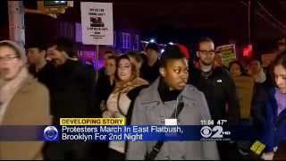 Crowd Protests For A Second Night In The Wake Of Brooklyn Police Shooting - East Flatbush Rite Aid