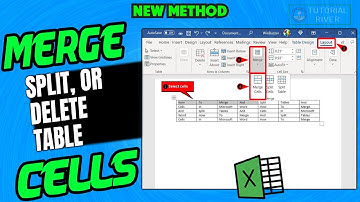 How to Merge, split, or delete table cells In Excel 2025