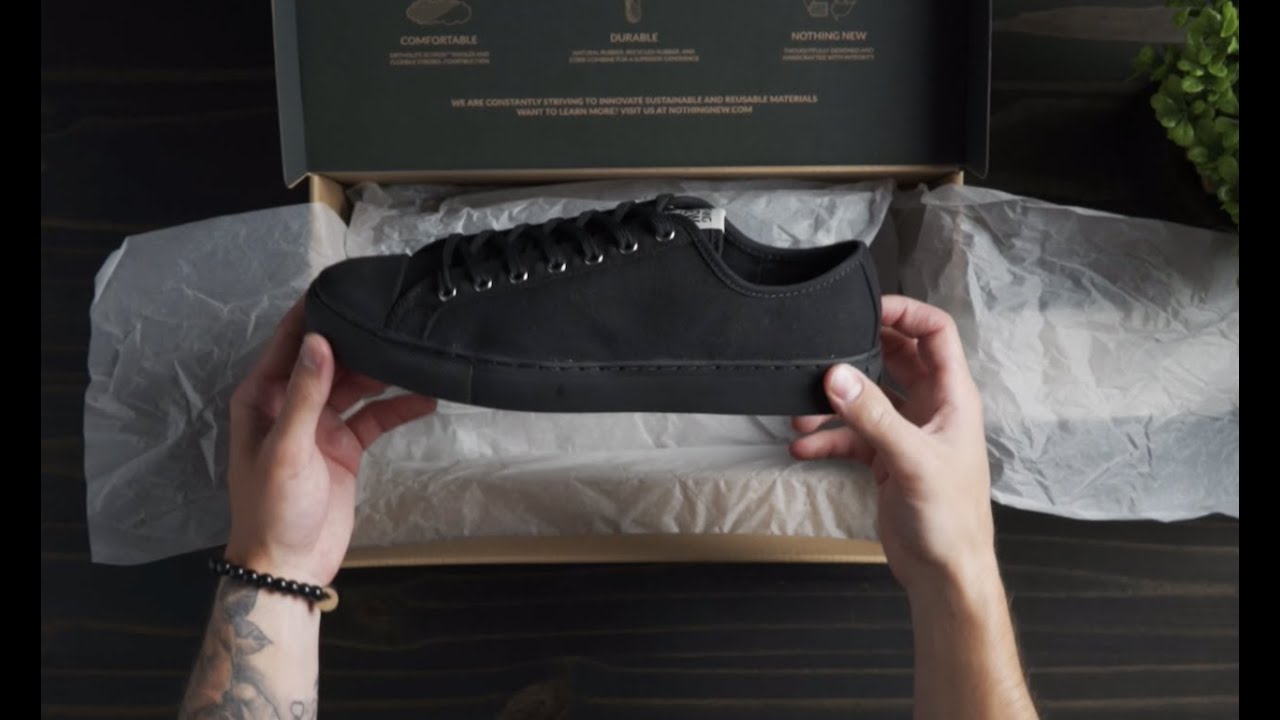 Unboxing Our 100% Eco-Friendly Black Low Top Nothing New Sneaker!