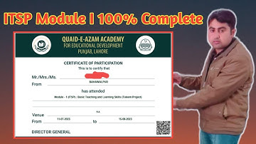 ITSP module 1 Complete Solution || Difference between Certificate of participation and Completion