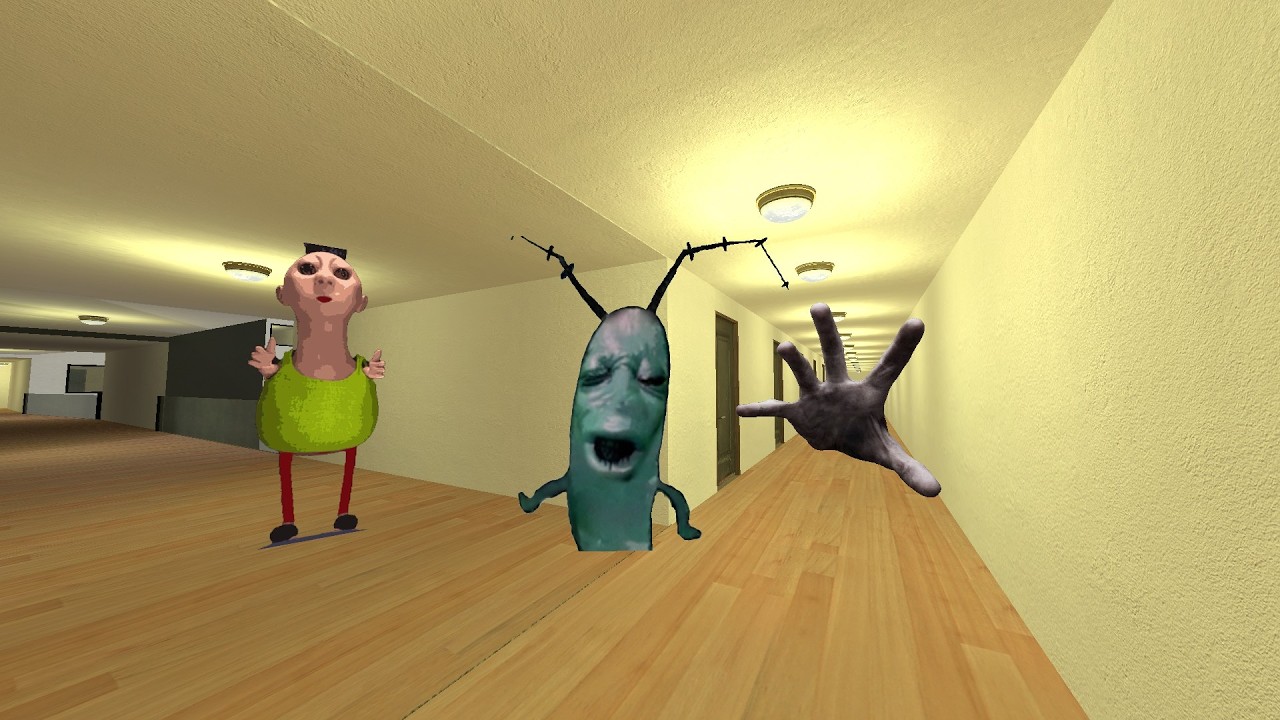 MY NAME IS PLANKTON HAND 1 AND HAMOOD IN LIMINAL HOTEL GMOD #playongmod #gmod #nextbot