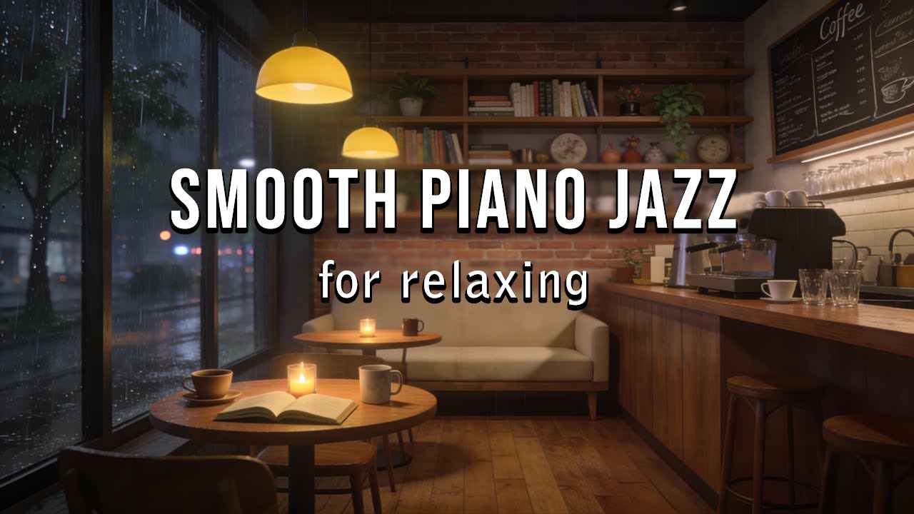 Cozy Coffee Shop with Smooth Piano Jazz Music for Working and Relaxing ...