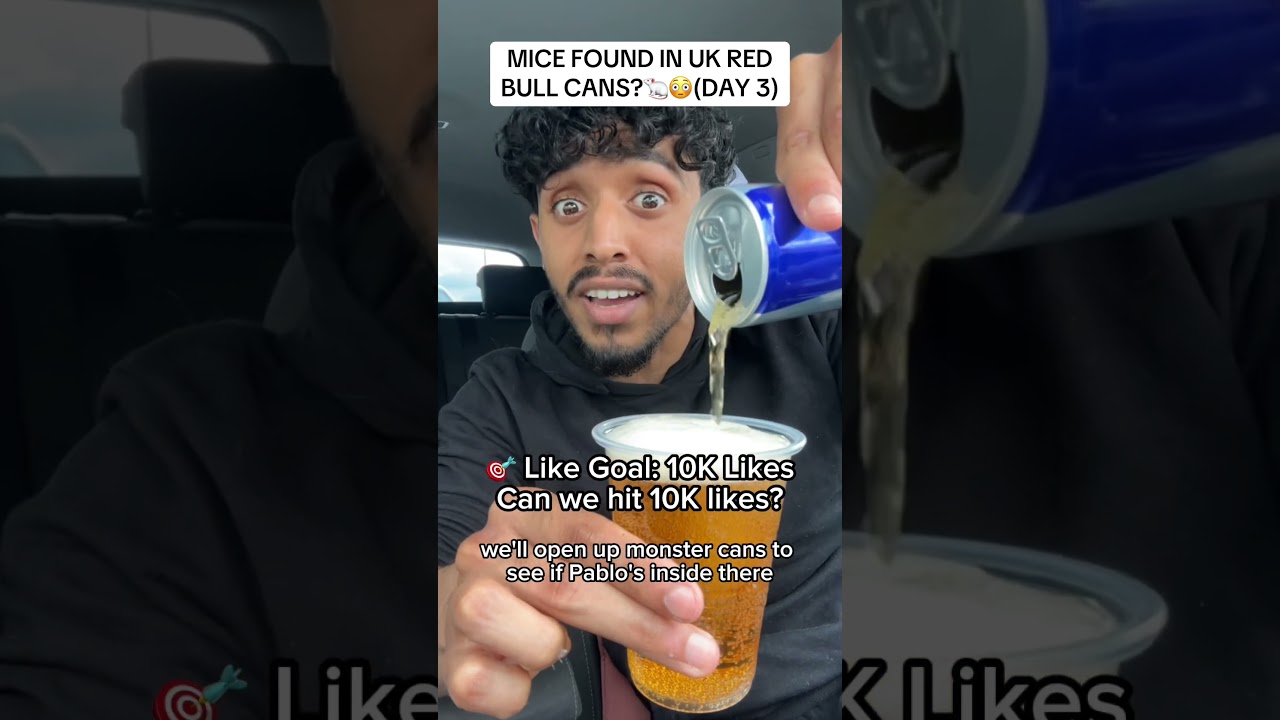 MICE FOUND IN UK RED BULL CANS?🐁😳(DAY 3) #redbull #miceinredbull #fyp #foryou