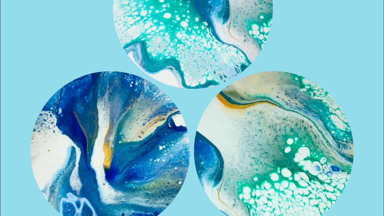 Ocean Blues Acrylic Fluid painting | Dutch Pour | Acrylic Pouring - YouTube