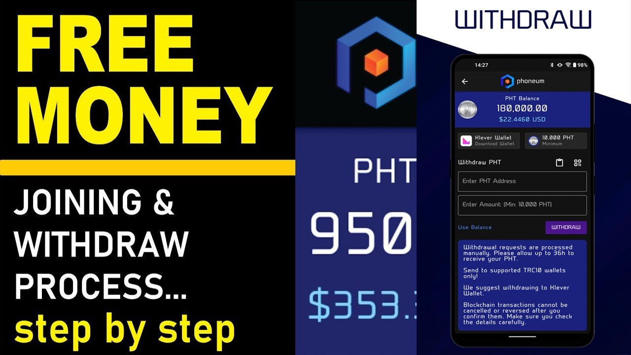 How to withdraw PHT Phoneum Tokens in your Trust Wallet