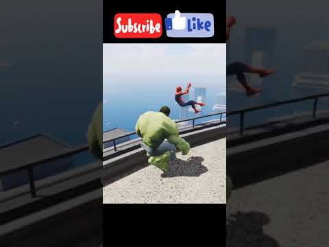 GTA 5 Spiderman vs Hulk Funny Ragdoll