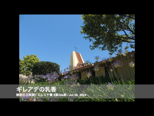 Jul 29, 2024「ギレアデの乳香」