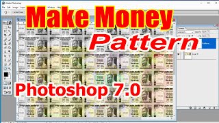 How to make money pattern in Photoshop 7 tutorial