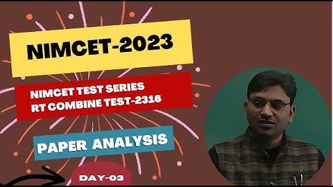 #NIMCET-2023-24 /#CUET-PGQP26/RT Combine Test -16/PAPER ANALYSIS//Run Tutorials/Varanasi