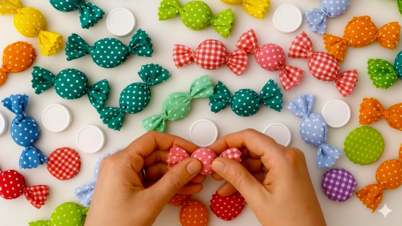 DIY Magnetic Fabric Candy | Cute Handmade Decor