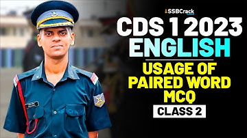CDS 1 2023 Exam English 100 Days Crash Course - Usage of Paired Word - Class 2