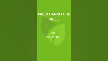 Spring Boot @NotNull in 15 seconds | #springboot #javadeveloper #codingshorts #java #shorts #coding