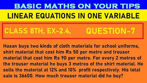 Ex.2.4 Q.7 Chapter:2 Linear Equations in One Variable | Ncert Maths Class 8 | Cbse Board