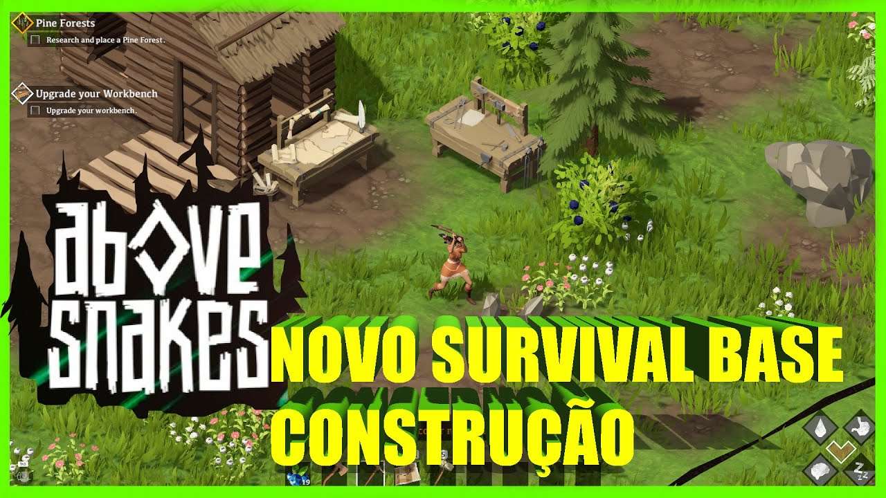 SOBREVIVÊNCIA E CONSTRUÇÃO em ABOVE SNAKES - JOGO NOVO 