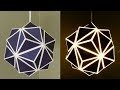 Geometric lamp - how to make a geometric paper lampshade - EzyCraft