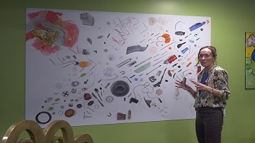 Kunstwerk van zwerfafval: 