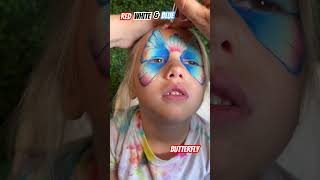 Beautiful Patriotic Butterfly Festive July 4Th Face Paint #Usa #Shorts #Facepaint #Facepainting #Art