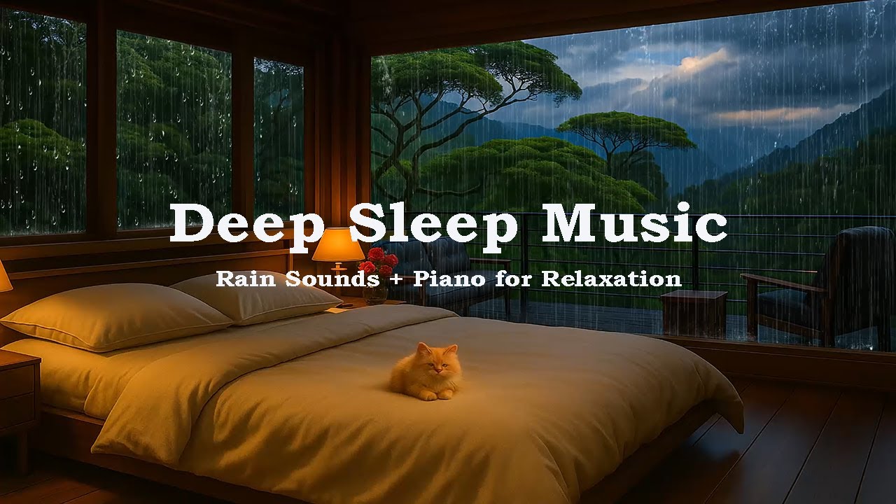 Relaxing Piano & Rain Sounds - Deep Sleep Music for Stress Relief ...