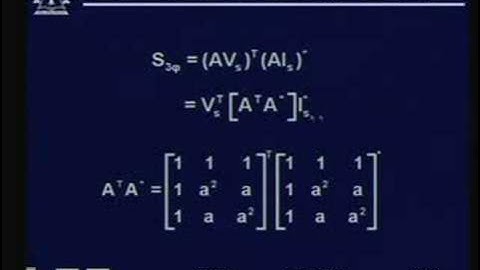 Lecture -26 Symmetrical Component Analysis