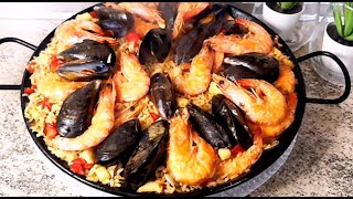 البايلا الطبق الاسباني الشهير بفواكه البحر من اروع والذ الاطباق la paella