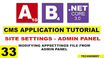 Modifying AppSettings File From Admin Panel - Site Settings Section | ASP.NET CORE 3 | ANGULAR 10