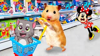 Grocery Shopping!!!🛒 Hamster and Tom Go To Grocery Store For The First Time | Life Of Pets HamHam