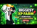 🔥 Making BIGGEST XP FARM in SURVIVAL with SUBSCRIBERS! 🔥