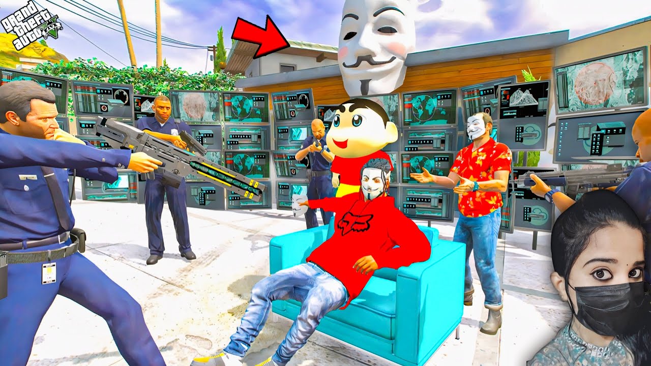Franklin & Shinchan Became The Biggest Hacker In GTA 5! (Anonymous)