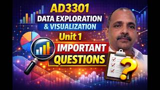 Famous AD3301 DATA EXPLORATION AND VISUALIZATION - Unit I Important Questions Profile