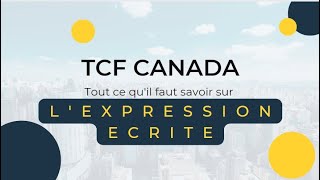 TCF CANADA - Expression Ecrite (Niveau: C1-C2)