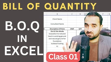 How to Create Bill Of Quantity | BOQ In Excel | Excavation BOQ | Site Work BOQ.