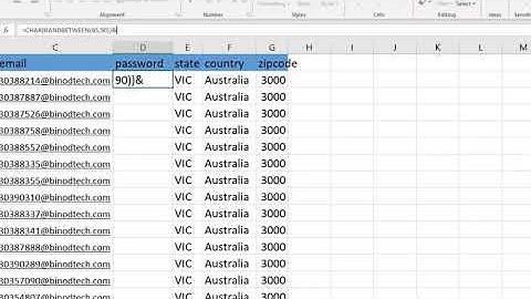 #Excel #Randompasswords How to Generate Random Unique Password in Excel