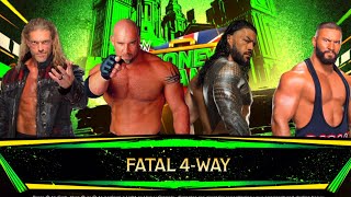 WWE2K24 Roman Reigns VS Goldberg VS Edge VS Bron Breakker Match Gameplay1