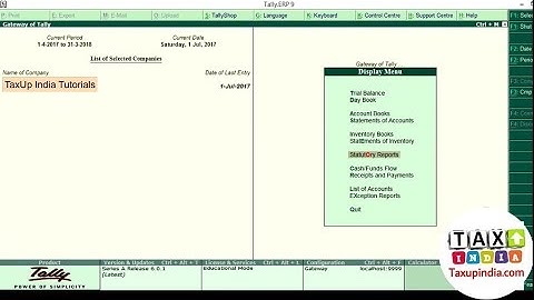 How to Enter Reverse Charge Mechanism Entries Under GST In Tally ERP 9 Version 6