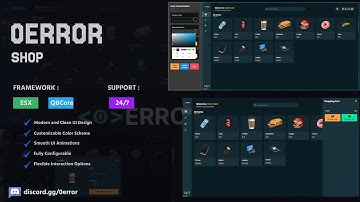 QBCORE/ESX - 0Error Shop  (Very Optimized & New Design) [FIVEM]