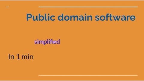 PUBLIC DOMAIN SOFTWARE (P.D) explained