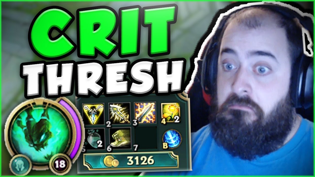 eksotisk binde Perennial HOW BUSTED IS THIS CRIT THRESH BUILD IN TOP LANE? NEW CRIT THRESH TOP  GAMEPLAY! - League of Legends - YouTube