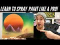 Planet and Pyramid Spray Paint Art Tutorial - Intermediate Spray Art Tutorial
