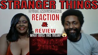 Stranger Things 4 | Official Announcement REACTION