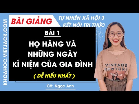 Video Tự nhiên xã hội lớp 3 - Bài 1 - Họ hàng và những ngày... - youtube
