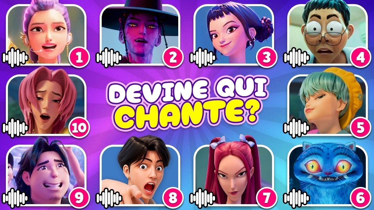 Devine 30 PERSONNAGES et CHANSONS des GUERRIÈRES DU K-POP 🤯🎶 K-Pop Demon😍Jinu🔥Rumi💜 Ari Quiz