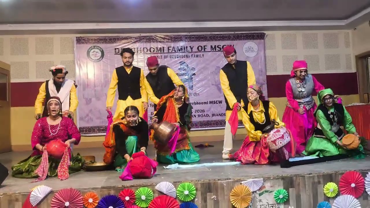 Uttarakhand and Himachal Pradesh Folk dance | Devbhoomi family | DCAC, Delhi University 