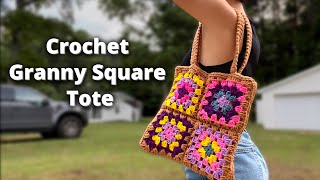 How to Crochet a Granny Square Tote | EASY + In Depth by LALA PÉREZ 120,371 views 2 years ago 44 minutes