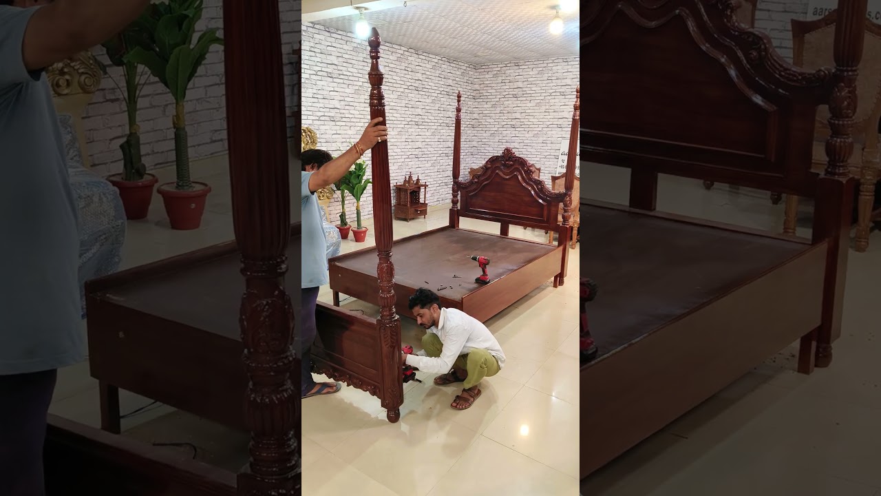 Poster Bed Design - Four Poster Bed - Wooden Bed Design - canopy bed