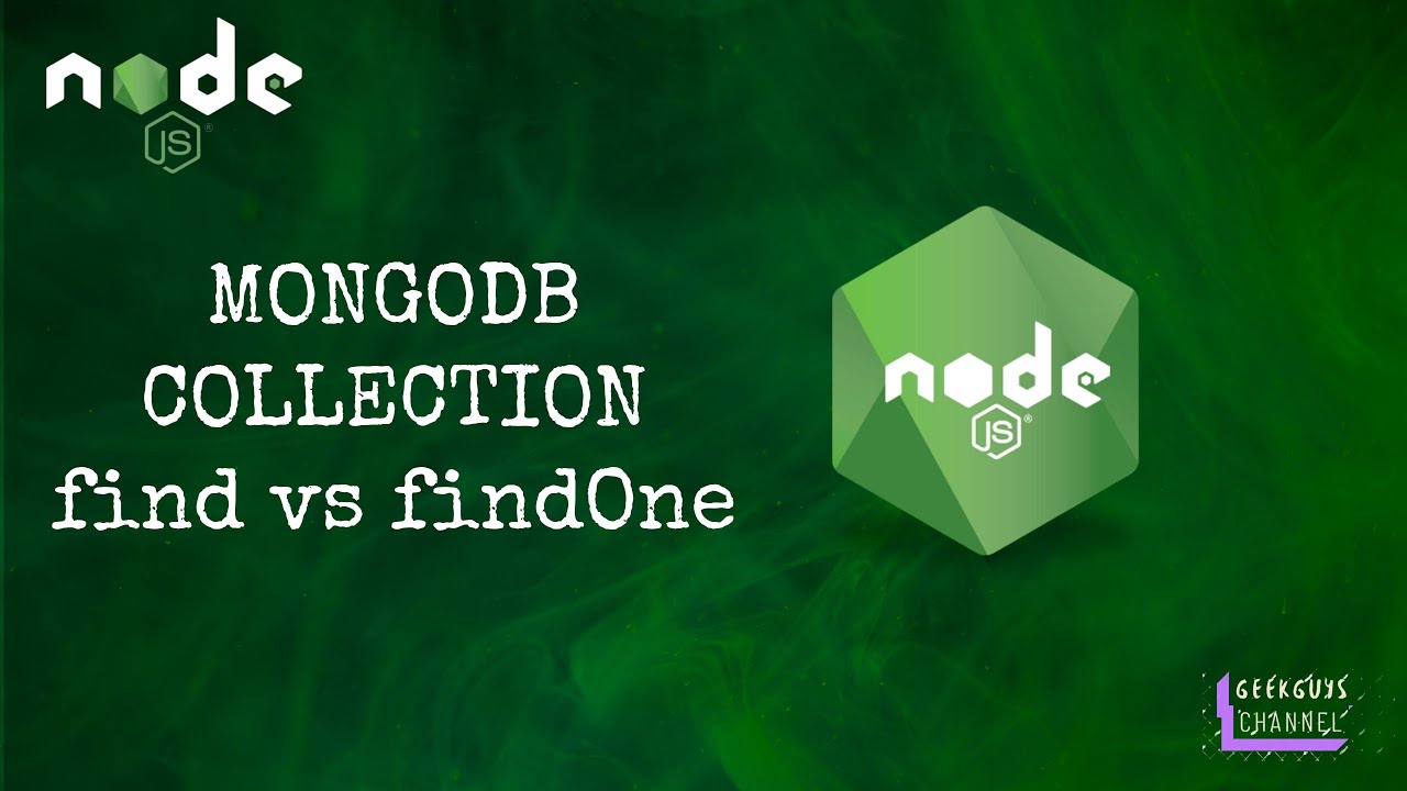 Node JS: mongoDB Collection find VS findOne - YouTube
