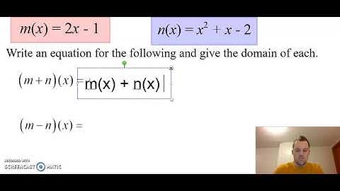 Combination Functions - Sum and Difference