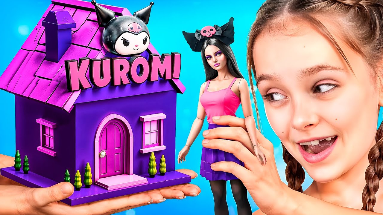 ¡Construimos una Pequeña casa de Muñecas para Kuromi! / ¡Desde Hello Kitty y Kuromi Hasta Sirenas!